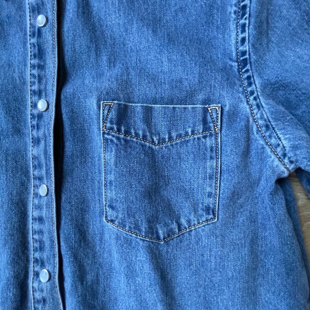 Reformation Blue Denim Button-Down Shirt - Picture 6 of 10